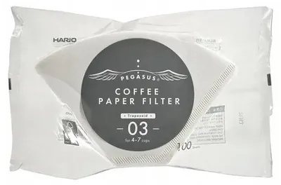 Obrázek produktu pro Hario PEGASUS 03 Papírové filtry Bílé 100 ks
