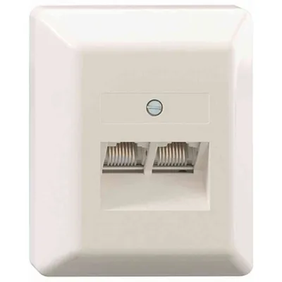 Produktbild von RUTENBECK Anschlussdose Cat6 AP 2xRJ45 RAL9010 rws LSA