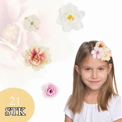 Produktbild von 21 Blumen-Haaraccessoires, rutschfeste große Blumen-Haarclips für dickes und dünnes Haar, für Mädchen und Frauen