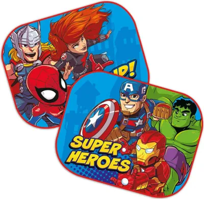 Produktbild von Marvel Avengers Kinder Sonnenschutz fürs Auto 2er Set 35x44 cm