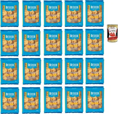 Produktbild von De Ceco De Cecco le Specialità Tagliatelle N°203, 100% Italienisch Pasta Nudeln 20x 500g + Italian Gourmet Polpa 400g