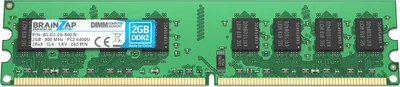 Immagine prodotto di BRAINZAP 2GB DDR2 RAM DIMM PC2-6400U 2Rx8 800 MHz 1.8V CL6 Computer PC Memory