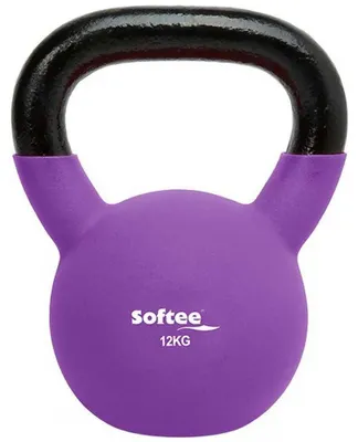 Immagine prodotto di Softee Kettlebell in neoprene da 12 kg Nero, viola 12 kg Nero, viola 12 kg
