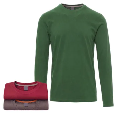 Produktbild von Mivaro Herren 3er Pack Langarmshirts aus Baumwolle - Longsleeve mit Rundhals, leicht anliegend, feinmaschiges Gewebe, Größen S bis 5XL