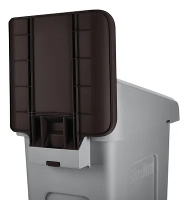 Produktbild von Rubbermaid Slim Jim® Recyclingstation, Hinweistafel, braun