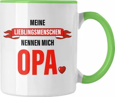 Produktbild von Trendation - Opa Geschenke Geschenk Tasse mit Spruch Opa Geschenkidee Nichte Enkel Vatertag Großvater (Grün)