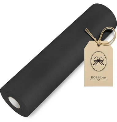 Immagine prodotto di Runner da tavolo in tessuto non tessuto, 100% Mosel, colore nero (30 cm x 25 m), ideale come tovaglietta