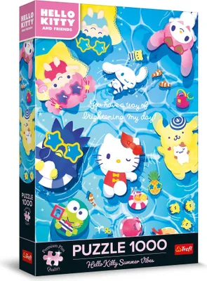 Image de Trefl Premium Plus Quality - Puzzle Hello Kitty Summer Vibes - 1000 Pièces, Série de Puzzle avec Les Personnages Préférés, pour Les Adultes et Les Enfants à partir de 14 Ans