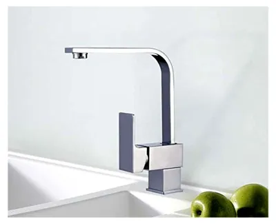 Produktbild von Küchenarmatur Silber schwenkbar Wasserhahn Mischbatterie Einhandmischer für Spüle