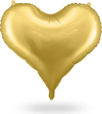 Produktbild von Folienballon Herz 75x64,5cm gold