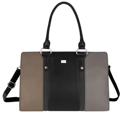 Imagen del producto de David Jones - Bolso de mano grande para mujer, tipo shopper, de cuero sintético (PU), ideal para uso profesional