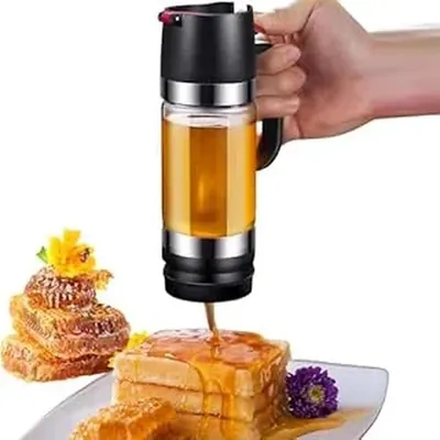Honigspender 300 ml aus Borosilikatglas mit Pumpe