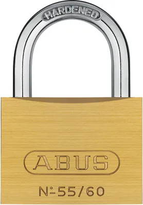 Produktbild von ABUS 02859, Herkömmliches Vorhängeschloss, Tastensperre, Unterschiedliche Schließung, Zaun, Garage, Pforte, Schuppen, Aufbewahrungsspind, Werkzeugkasten, Messing, Messing
