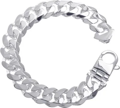 Produktbild von SILBERKETTEN STORE Panzerkette Armband 16mm - 925 Silber, Länge wählbar von 19-25cm - 19cm