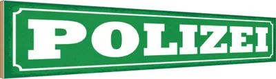 Produktbild von vianmo Holzschild 10x46 cm Polizei Beruf Arbeit