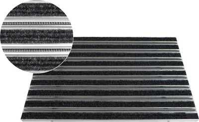 Produktbild von ACO Eingangsmatte Vario 22mm, Rips Anthrazit + Bürsten Grau, 100x50cm