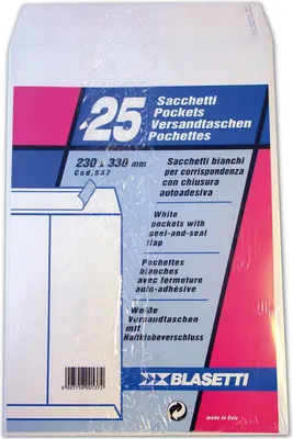 Immagine prodotto di Blasetti 0537 busta Bianco 25 pz