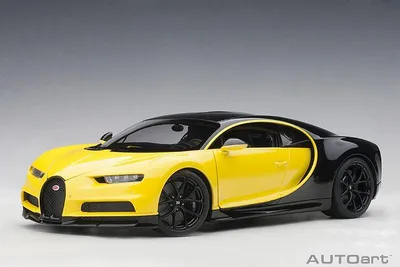 Produktbild von AUTOart 70994 - 1/18 Bugatti Chiron - Jaune Molsheim - Yellow / Nocturne Black