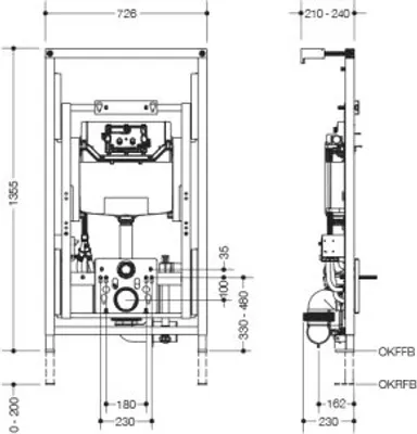 Produktbild von HEWI S50.02.01100 Vorwandinstallation S 50,