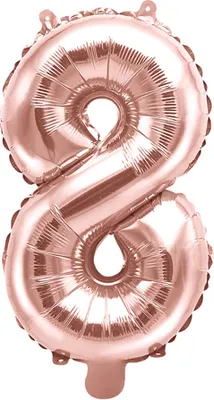Produktbild von Balon foliowy w kolorze różowego złota, numer 8