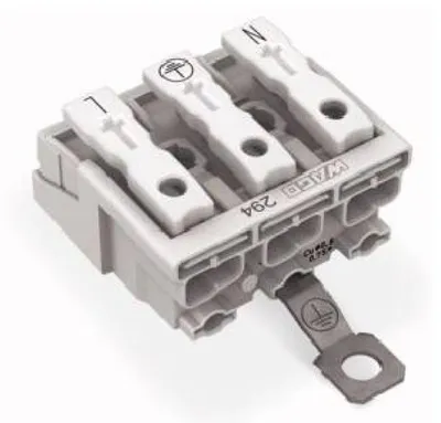 Imagen del producto de Wago 294-4413, color blanco, policarbonato (PC), 24 A, 30 mm, 27,3 mm, 17 mm