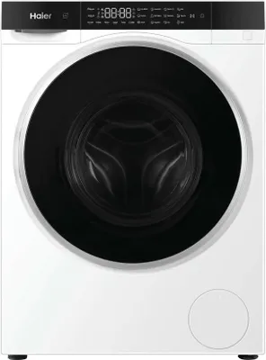 Image de Haier HWD50-BP12307U1, Chargement frontal, À poser, Blanc, Gauche, Noir, Noir