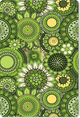 Produktbild von MuchoWow® Mauspad Mousepad Blumen - Grün - Muster 40x60 cm - Mousepads - Maus Mat - Pad - Mausunterlage - Schreibtisch Accesoire