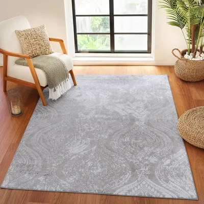 Produktbild von Vintage Orientteppich - Kurzflor Wohnzimmerteppich, Weiß Grau 120x170 cm