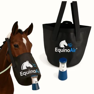 Produktbild von EquinoAir Pferdeinhalator & Maske | Inhaliergerät | Mobil leise bei Husten & COB