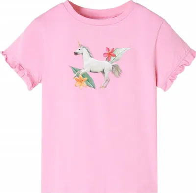 Produktbild von Kinder-Kurzarmshirt Hellrosa 104 , Langarmshirts 2024 Neu