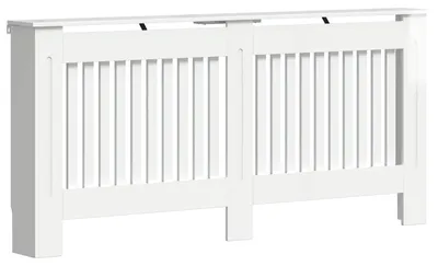 Produktbild von vidaXL Heizkörperabdeckung Hochglanz Weiß 172 x 19 x 81,5 cm