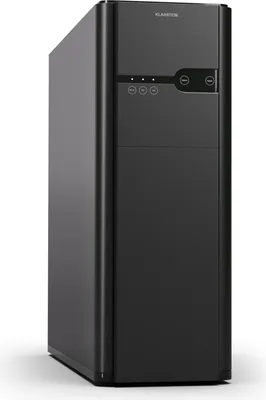 A black water filter system is shown against a white background.