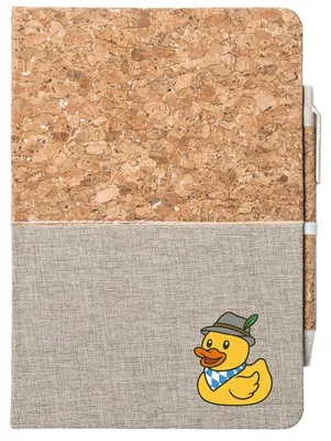 Produktbild von Huuraa Notizbuch A5 Quietscheente Bayern Gummiente 80 Blatt inkl. Kugelschreiber Tagebuch Geschenkidee