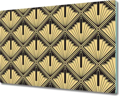 Produktbild von Glas Schneidebrett Herdabdeckplatten Schneideplatten - 80x52 cm - Abstrakt schwarz