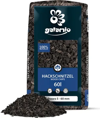 Produktbild von Galamio Holzhackschnitzel Schwarz 60l