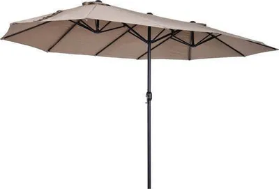 Obrázok produktu pre Outsunny slnečník s kľukou Záhradný slnečník Dvojitý trhový slnečník 460 x 270 cm 84D-031V01-1