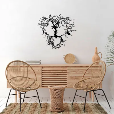 Immagine prodotto di Wallity, Love- SKL2387, Nero, Altre decorazioni per la casa, 72 x 79 cm, 100% metallo (Spessore: 1