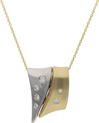 Produktbild von JuwelmaLux Anhänger 585er (14 Karat) Gelbgold/ Weißgold mit Brillanten JL30-02-2508