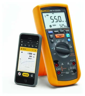 Immagine prodotto di Fluke 1587 FC Tester di isolamento 50 V, 100 V, 250 V, 500 V, 1000 V 2 G? (4691215)