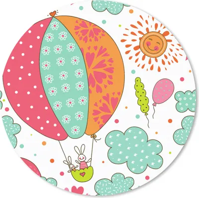 Produktbild von MuchoWow® Mauspad Mousepad Kaninchen - Schnittmuster - Baby 50x50 cm - Mousepads - Maus Mat - Pad - Mausunterlage - Vinyl