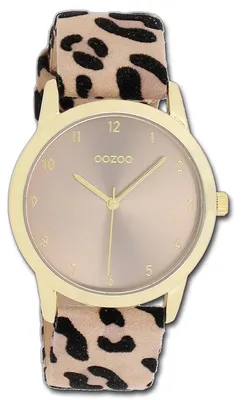 Produktbild von Timepieces Damenuhr Quarzuhr Analog mit Lederarmband beige schwarz D3UOC11372