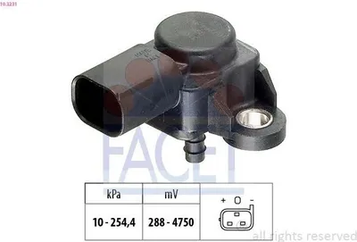 Produktbild von FACET 10.3231 Ladedrucksensor passend für MERCEDES-BENZ C-Klasse Limousine (W204) C-Klasse T-modell (S204) E-Klasse Limousine (W212) E-Klasse T-modell