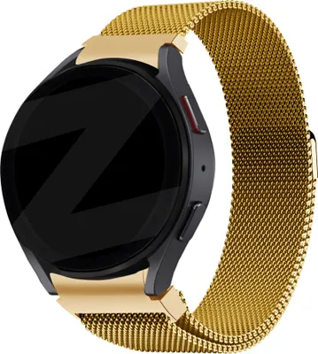 Produktbild von Bandz Milanaise-Laufband Galaxy Watch 7 (40&44mm) / Galaxy Watch 6 (Classic) / Galaxy Watch 5 (Pro) / Watch 4 (Classic) / Watch FE – Hochwertiges geflochtenes armband mit Magnetverschluss – Gold