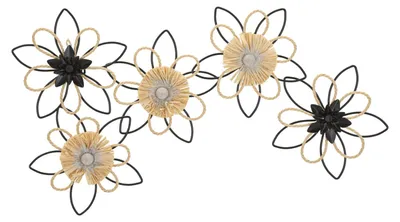 Produktbild von Iron/Raffia Wall Panel Flow Cm 60X4X35