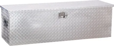 Immagine prodotto di Cassetta portattrezzi in alluminio SucceBuy per cassoni di carico, con maniglia laterale e serratura, ideale per rimorchi, pick-up e camper (1244,6 x 381 x 381 mm), colore argento