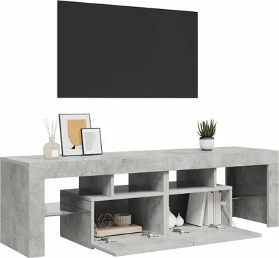 Produktbild von vidaXL TV-Schrank mit LED-Beleuchtung Betongrau 140x36,5x40 cm
