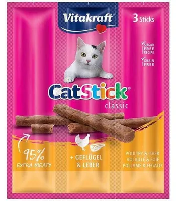 Produktbild von VITAKRAFT CatStick Mini Katzenleckerli Geflügelleber 3 x 6 g