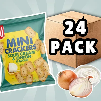 Produktbild von 24x LU Mini Crackers Sour Cream & Onion – Knusprige Mini-Cracker mit Sauerrahm- & Zwiebelgeschmack, Vorteilspack