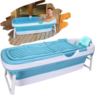 Immagine prodotto di Vasca da bagno pieghevole per adulti: ideale per piccoli bagni e facile da trasportare