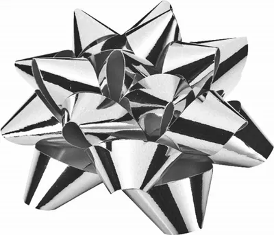 Produktbild von Geschenkband Goldina-Polyband-Rosette metallic 80mm Silber